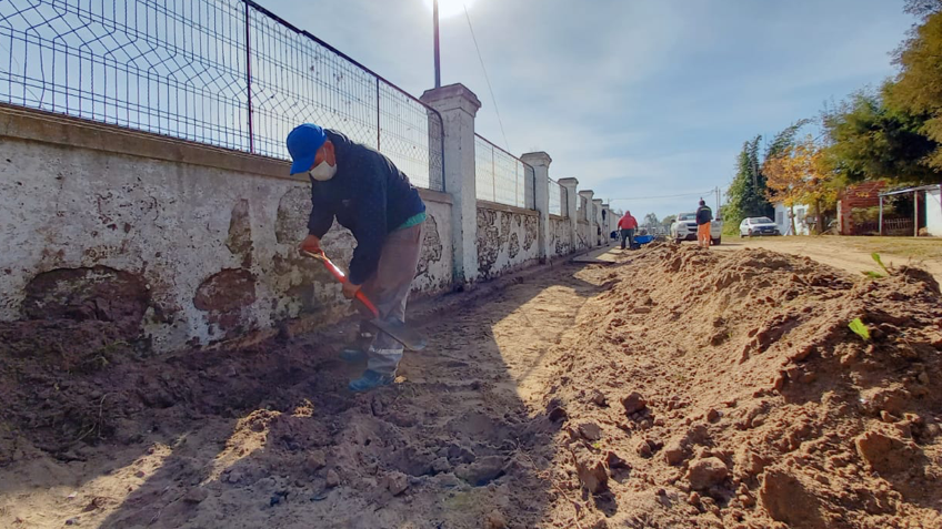 Obras en el cementerio local